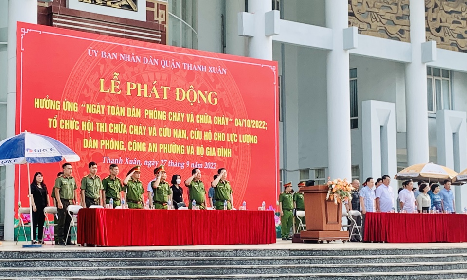 Quận Thanh Xu&acirc;n hưởng ứng &ldquo;Ng&agrave;y to&agrave;n d&acirc;n ph&ograve;ng ch&aacute;y v&agrave; chữa ch&aacute;y&rdquo;&nbsp;