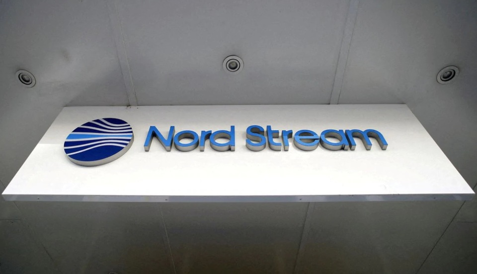 Logo của Nord Stream tại trụ sở ch&iacute;nh của Nord Stream AG ở Zug, Thụy Sĩ v&agrave;o ng&agrave;y 1/3/2022. Ảnh: Reuters