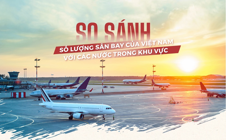 [Infographic] So sánh số lượng sân bay của Việt Nam với các nước trong khu vực - Ảnh 1