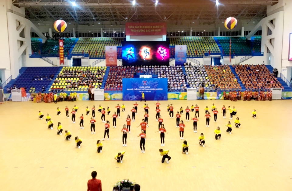 Khai mạc Đại hội Thể dục thể thao quận Ba Đình lần thứ 10 năm 2022 - Ảnh 1