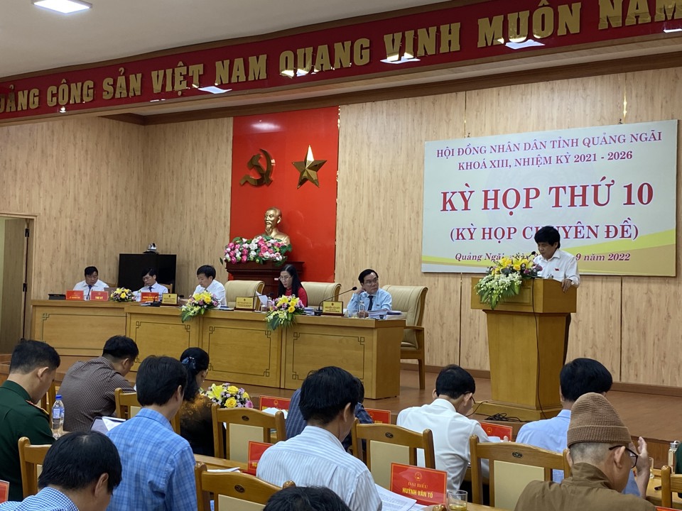 Kỳ họp thứ 10 (kỳ họp chuy&ecirc;n đề) HĐND tỉnh Quảng Ng&atilde;i kh&oacute;a XII, nhiệm kỳ 2021- 2026&nbsp; được tổ chức v&agrave;o chiều 30/9.
