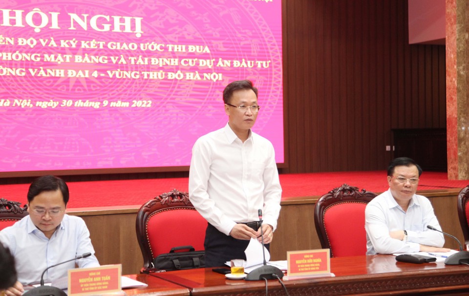 B&iacute; thư Tỉnh ủy Hưng Y&ecirc;n Nguyễn Hữu Nghĩa ph&aacute;t biểu tại hội nghị.