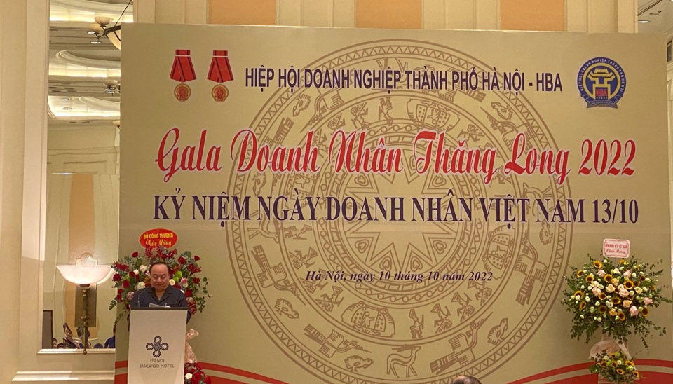 Chủ tịch HBA Nguyễn Hồng Sơn phát biểu tại sự kiện. Ảnh: Khắc Kiên