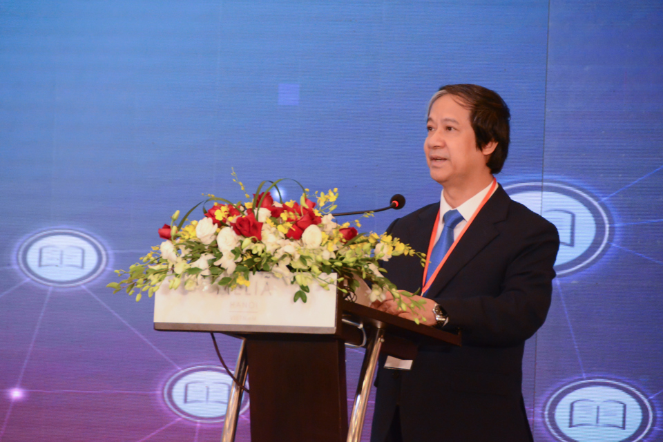 Bộ trưởng Bộ GD&ĐT Việt Nam Nguyễn Kim Sơn phát biểu khai mạc hội nghị