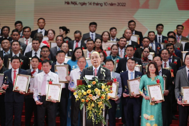 Chủ tịch nước Nguyễn Xu&acirc;n Ph&uacute;c ph&aacute;t biểu chỉ đạo tại buổi lễ. Ảnh: Nguyễn Hạnh