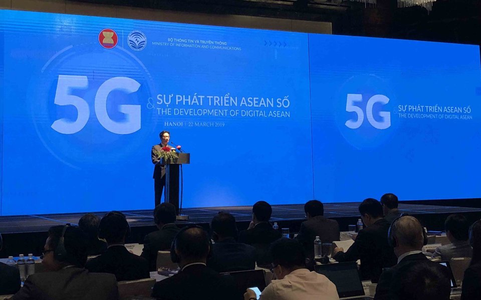 Hội nghị ASEAN về ph&aacute;t triển mạng 5G được Bộ TT&amp;TT tổ chức năm 2019. Ảnh: ICT