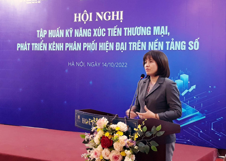 Ph&oacute; Gi&aacute;m đốc HPA Nguyễn Thị Mai Anh ph&aacute;t biểu tại hội nghị