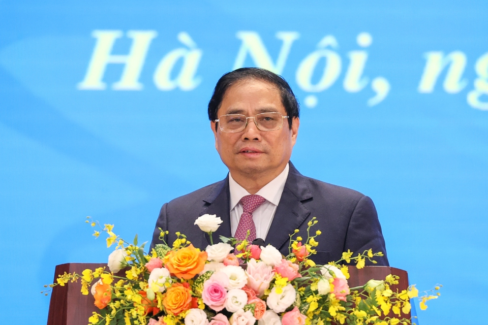 Thủ tướng ph&aacute;t biểu kết luận Hội nghị đối thoại với phụ nữ Việt Nam - Ảnh: VGP/Nhật Bắc