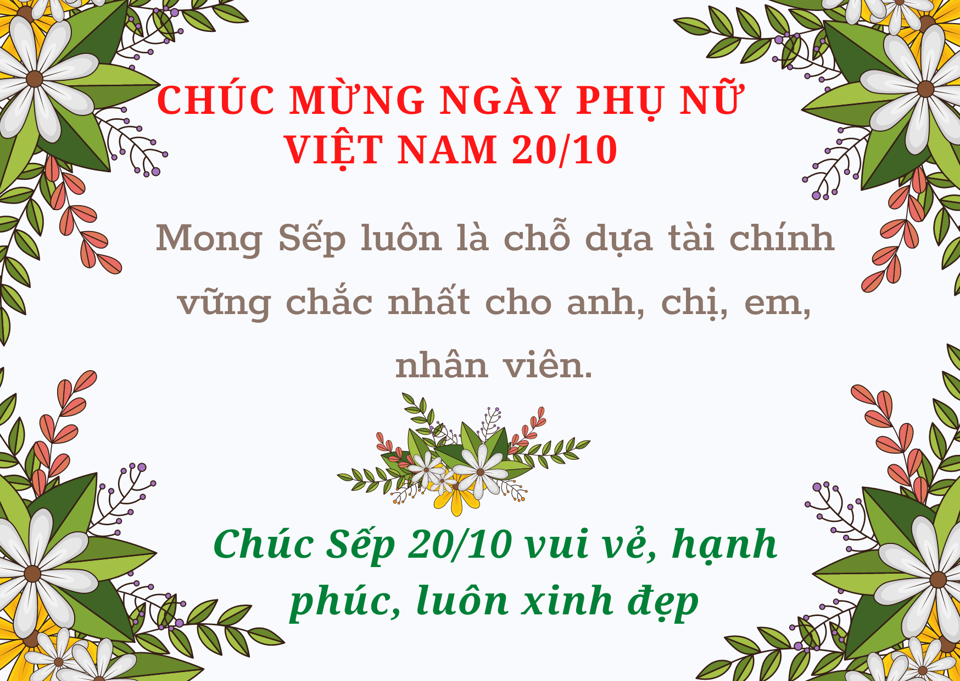 Chúc mừng ngày Phụ nữ Việt Nam 20/10! Hãy cùng xem những hình ảnh đầy ý nghĩa và lời chúc tốt đẹp dành cho phái đẹp trong ngày đặc biệt này.