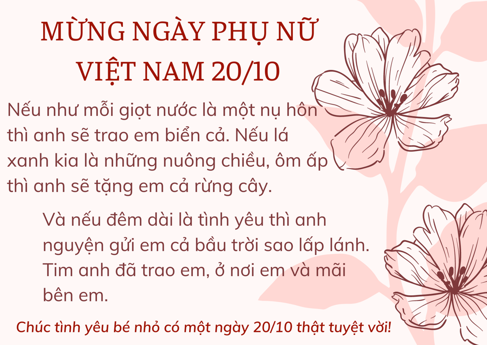 Lời chúc hay ngày Phụ nữ Việt Nam 20/10 tặng vợ, bạn gái, người yêu - Ảnh 9