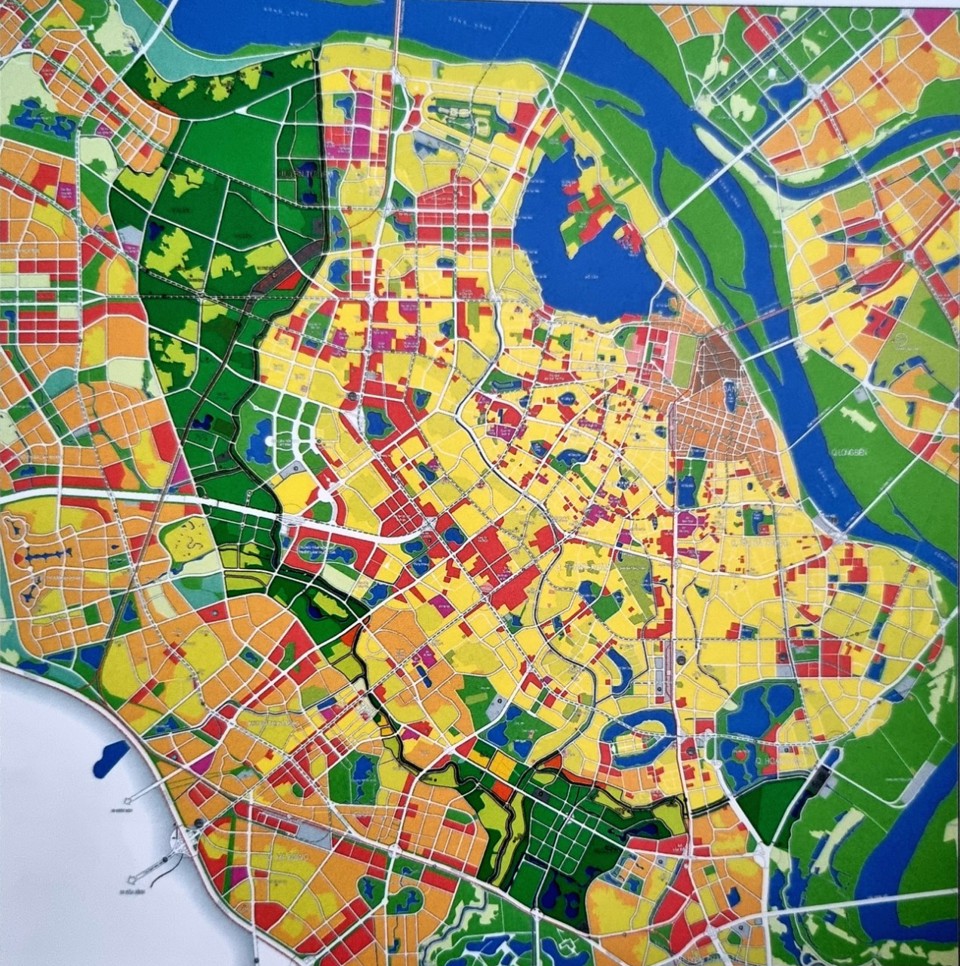 Định hướng quy hoạch Vành đai xanh sông Nhuệ trong Quy hoạch chung xây dựng Thủ đô đến năm 2030, tầm nhìn đến năm 2050.