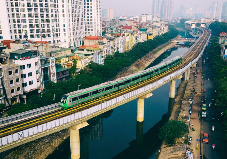 Tuyến đường sắt tr&ecirc;n cao C&aacute;t Linh - H&agrave; Đ&ocirc;ng. Ảnh: Hải Linh &nbsp;