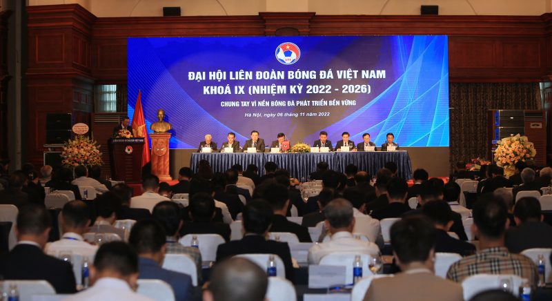 , Đại hội Li&ecirc;n đo&agrave;n b&oacute;ng đ&aacute; Việt Nam (VFF) kho&aacute; IX (nhiệm kỳ 2022-2026) diễn ra tại H&agrave; Nội ng&agrave;y 6/11.