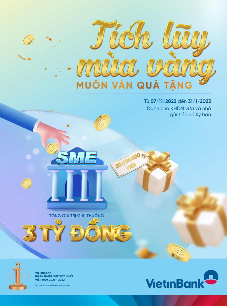 3 tỉ đồng dành tặng doanh nghiệp SME gửi tiền tại VietinBank - Ảnh 1