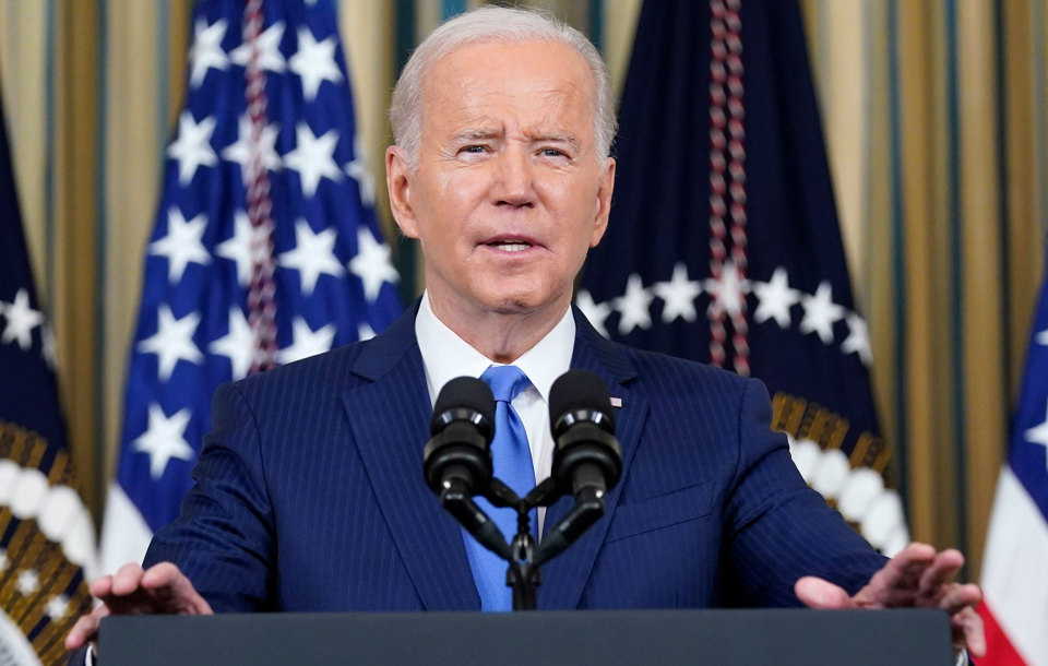 Tổng thống Joe Biden ph&aacute;t biểu tại Nh&agrave; Trắng h&ocirc;m 9/11. Ảnh: AP
