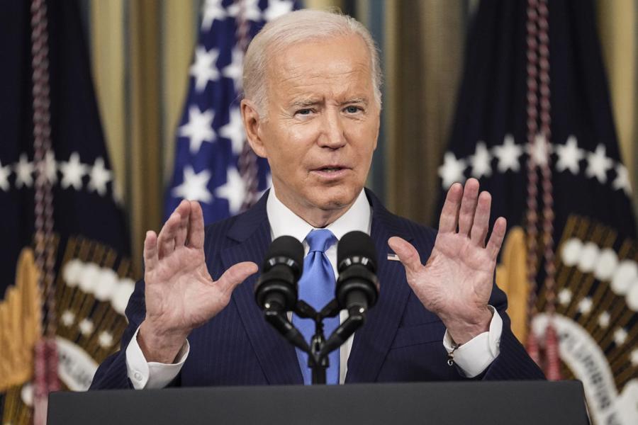 Tổng thống Mỹ Joe Biden ph&aacute;t biểu về kết quả bầu cử giữa kỳ từ Nh&agrave; Trắng, h&ocirc;m 9/11. Ảnh: New York Times
