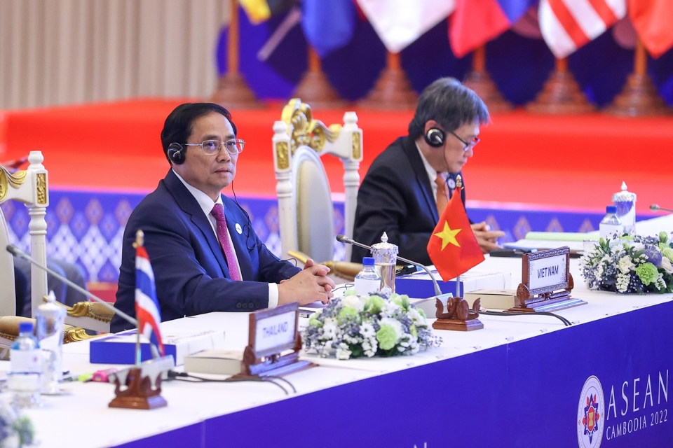 Thủ tướng Ch&iacute;nh phủ Phạm Minh Ch&iacute;nh khẳng định Việt Nam v&agrave; c&aacute;c nước ASEAN coi trọng mối quan hệ với Trung Quốc - Ảnh: VGP/Nhật Bắc &nbsp;