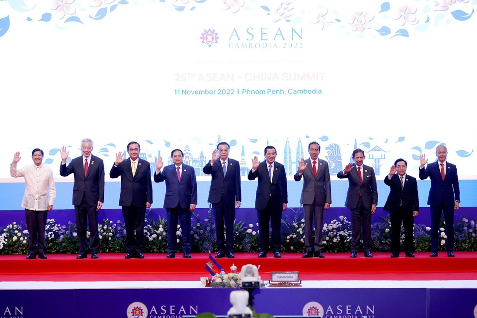 Thủ tướng Ch&iacute;nh phủ Phạm Minh Ch&iacute;nh tham dự Hội nghị Cấp cao ASEAN - Trung Quốc - Ảnh: VGP/Nhật Bắc &nbsp;