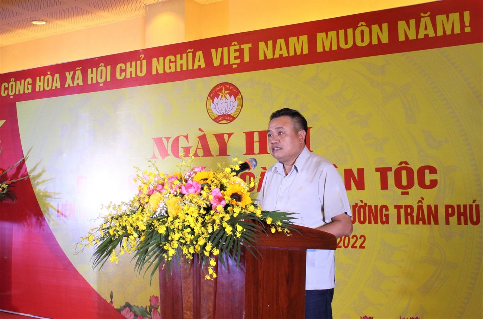 Chủ tịch UBND TP H&agrave; Nội Trần Sỹ Thanh ph&aacute;t biểu tại Ng&agrave;y hội.&nbsp;