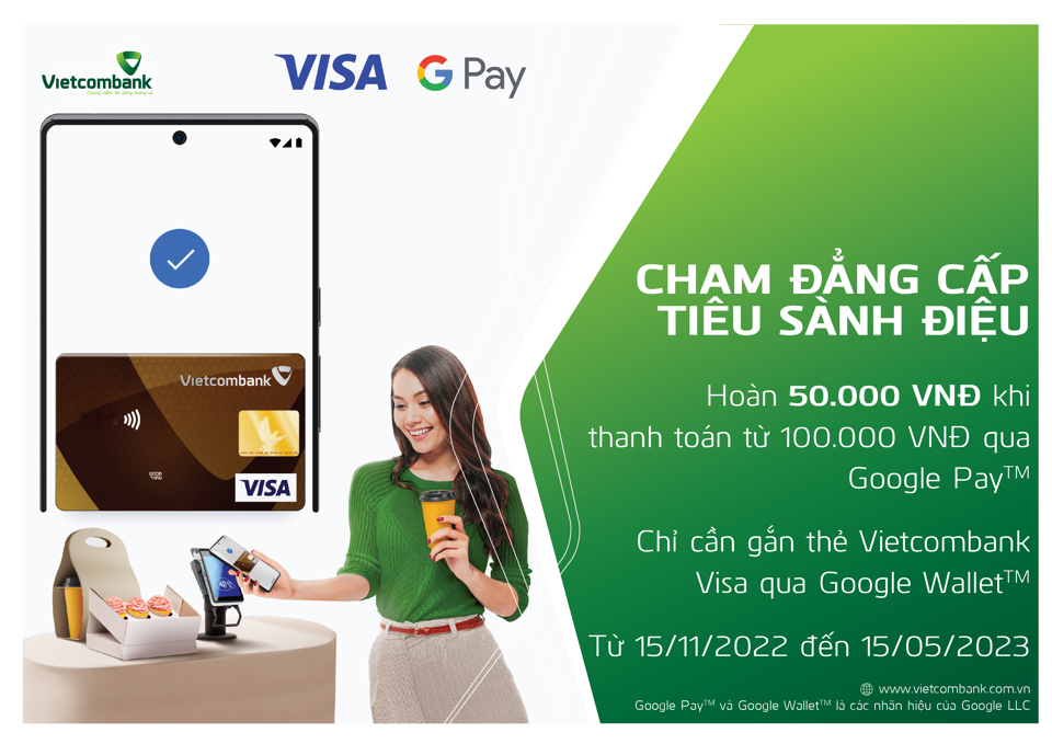 Vietcombank chính thức triển khai dịch vụ thanh toán qua Google Wallet cho thẻ Visa - Ảnh 2