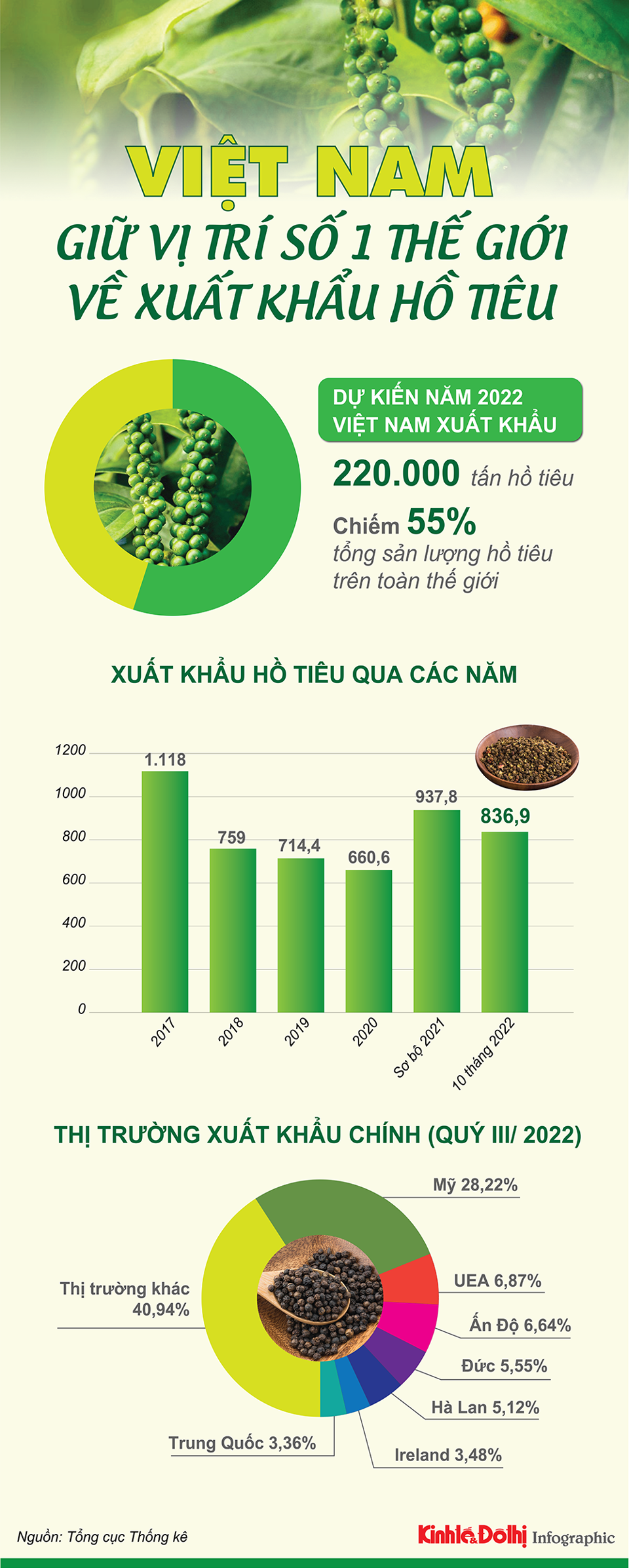 Việt Nam giữ vững vị trí số 1 thế giới về xuất khẩu hồ tiêu - Ảnh 1
