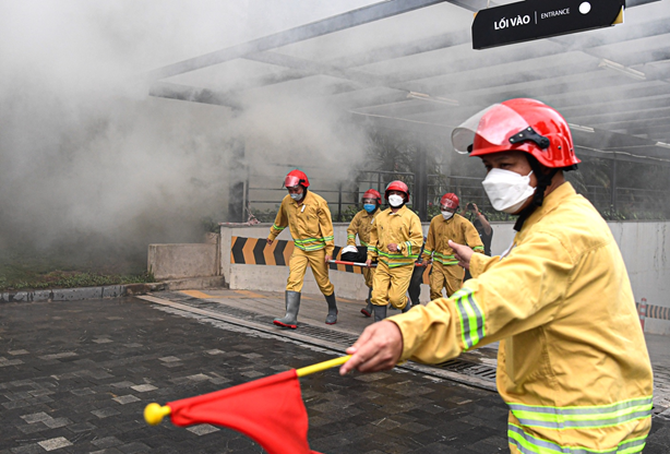 Hơn 600 người tham gia diễn tập phòng cháy chữa cháy tại Ecopark   - Ảnh 5