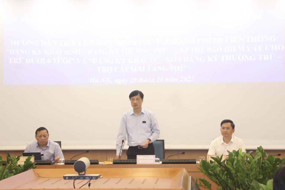 Trung tướng Nguyễn Duy Ngọc - Thứ trưởng Bộ Công an phát biểu tại hội nghị.