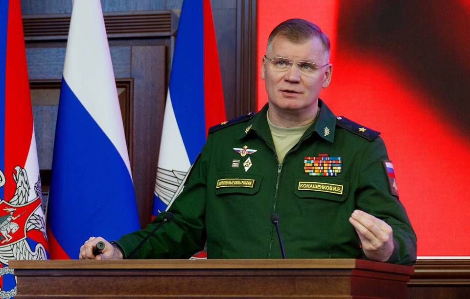 Người ph&aacute;t ng&ocirc;n của Bộ Quốc ph&ograve;ng Nga, trung tướng Igor Konashenkov. Ảnh: Tass