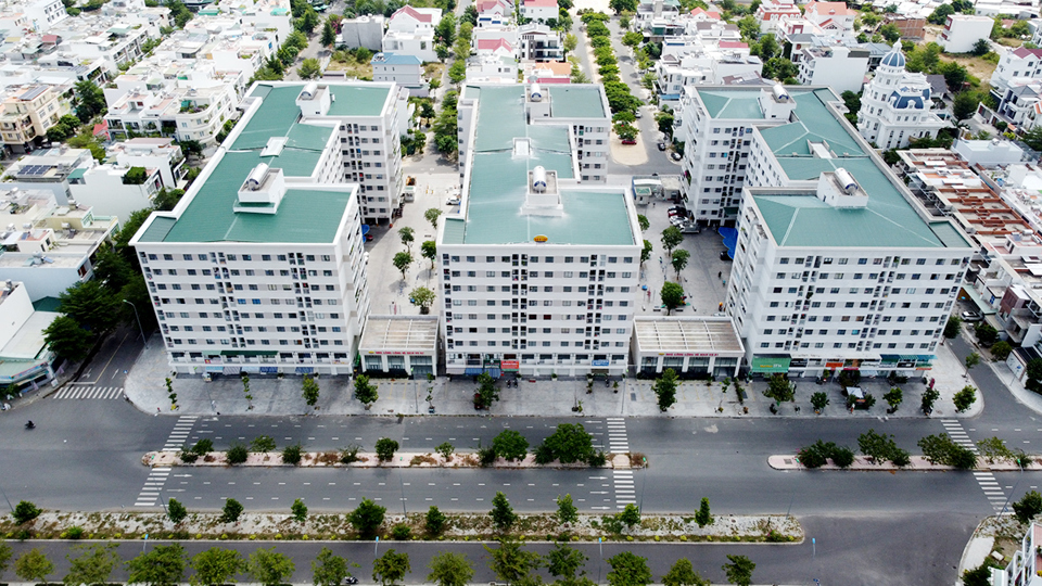 Khu NƠXH 700 căn tại Khu đ&ocirc; thị mới Phước Long, TP Nha Trang được đưa v&agrave;o vận h&agrave;nh th&aacute;ng 8/2020. Ảnh: Trung Vũ.