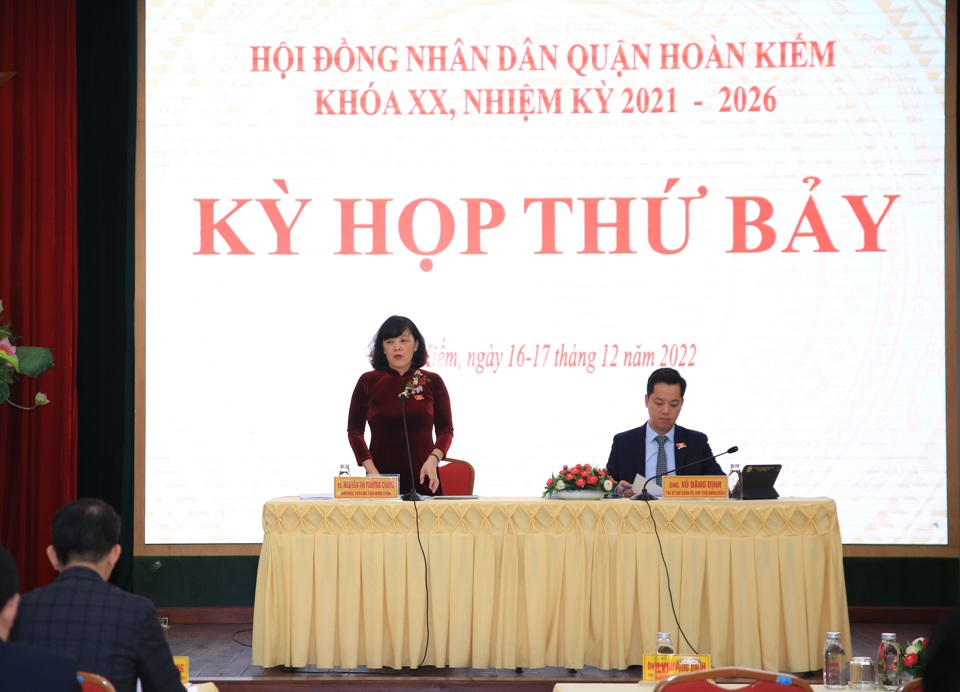 Khai mạc Kỳ họp thứ 7, HĐND quận Hoàn Kiếm, Hà Nội - Ảnh 1