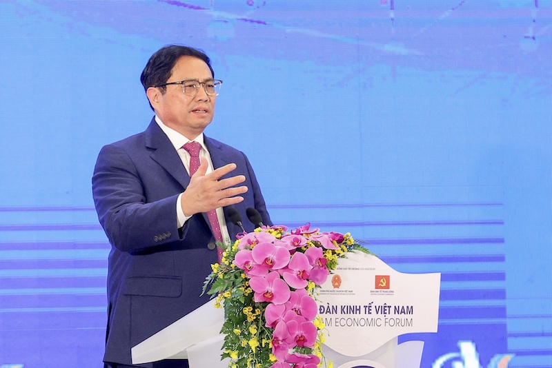 Thủ tướng Ch&iacute;nh phủ Phạm Minh Ch&iacute;nh ph&aacute;t biểu tại Diễn đ&agrave;n Kinh tế Việt Nam lần thứ 5