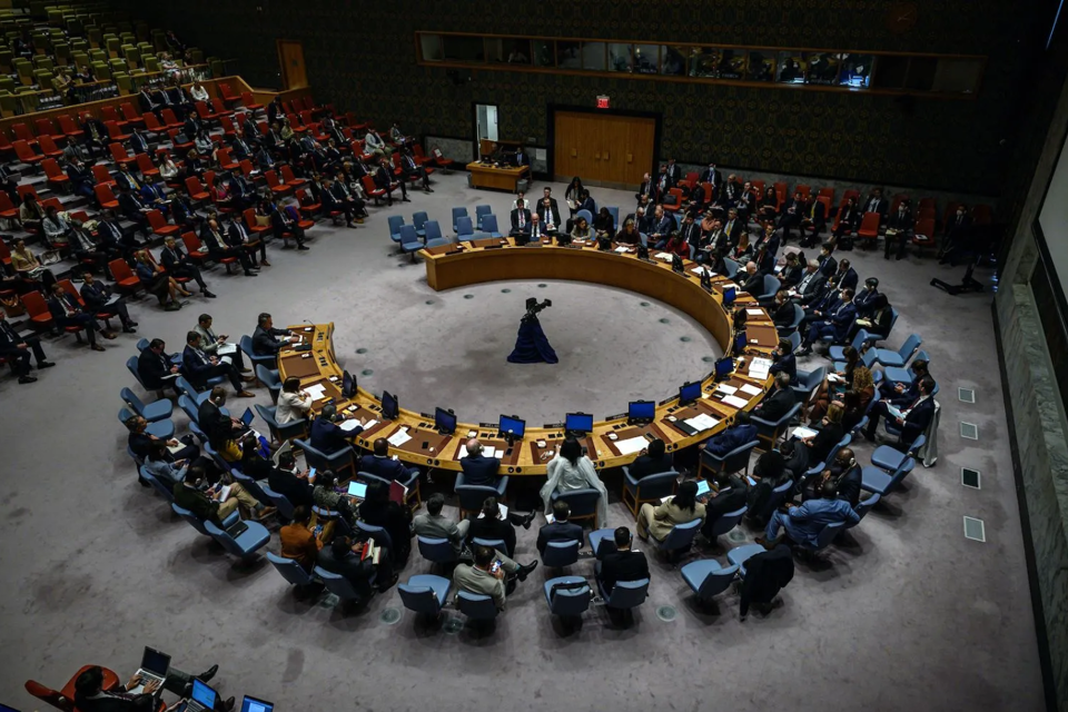 Một phi&ecirc;n họp Hội đồng Bảo an Li&ecirc;n Hiệp Quốc tại trụ sở ở th&agrave;nh phố New York. Ảnh: AFP &nbsp;