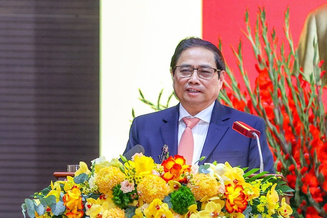Thủ tướng Ch&iacute;nh phủ Phạm Minh Ch&iacute;nh ph&aacute;t biểu chỉ đạo tại hội nghị:&nbsp;Ảnh: VGP