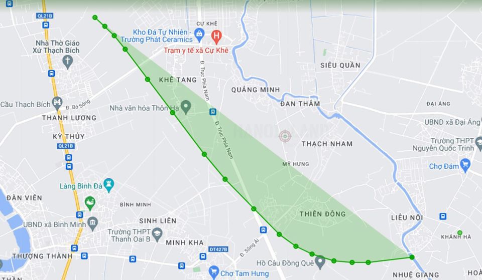 Tuyến đường V&agrave;nh đai 4 qua địa phận huyện Thanh Oai d&agrave;i 7,9km thuộc địa phận 6 x&atilde;. Ảnh: &Aacute;nh Ngọc