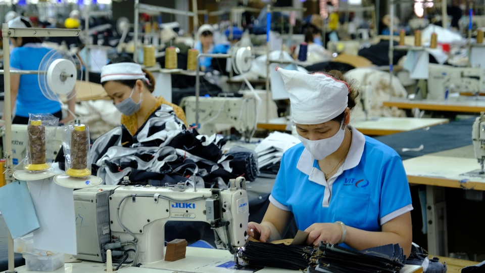 Công ty Vit Garment - Khu công nghiệp Quang Minh, Mê Linh, Hà Nội. Ảnh: Phạm Hùng