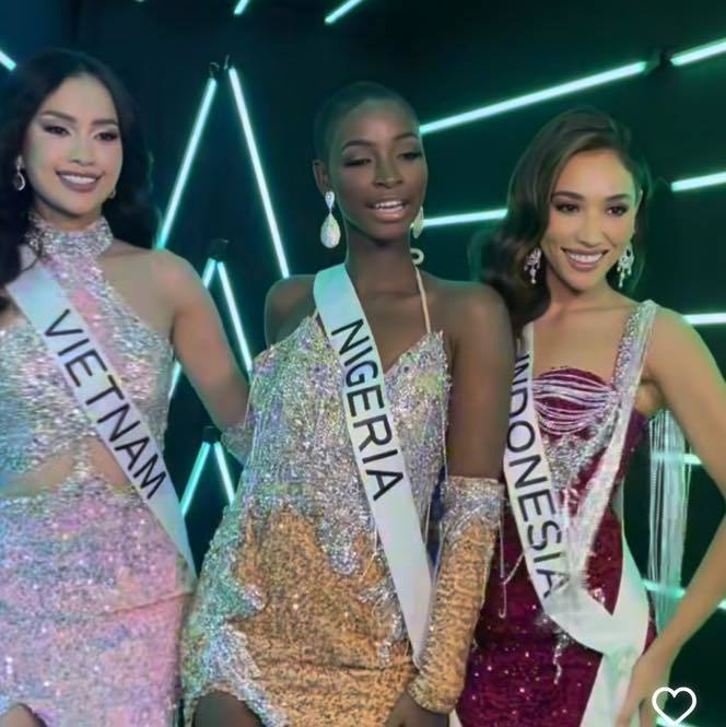 Ngọc Châu thể hiện sự tự tin khi tham gia Hoa hậu Hoàn vũ 2022.