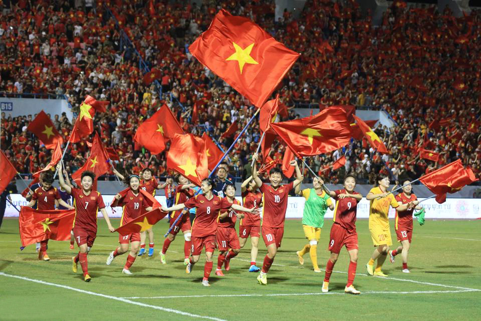 Cùng với SEA Games 32, rồi ASIAD, thể thao Việt Nam còn chứng kiến một cột mốc lịch sử khi tuyển nữ Việt Nam lần đầu góp mặt ở Vòng chung kết World Cup. Ảnh: Ngọc Tú