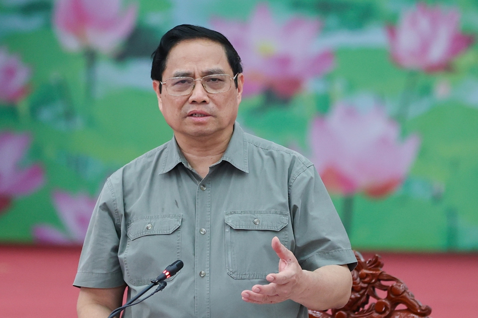 Thủ tướng Phạm Minh Ch&iacute;nh: L&agrave;m bằng được 544 km cao tốc, quyết t&acirc;m thay đổi hệ thống giao th&ocirc;ng ĐBSCL trong nhiệm kỳ n&agrave;y - Ảnh: VGP/Nhật Bắc