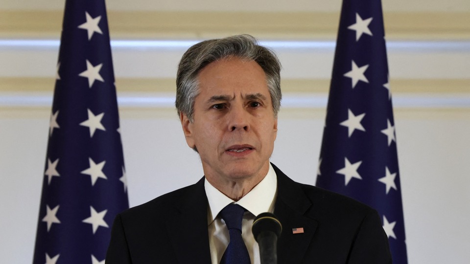 Ngoại trưởng Mỹ Antony Blinken ph&aacute;t biểu tại cuộc họp b&aacute;o ở Washington h&ocirc;m 3/2. Ảnh: AFP