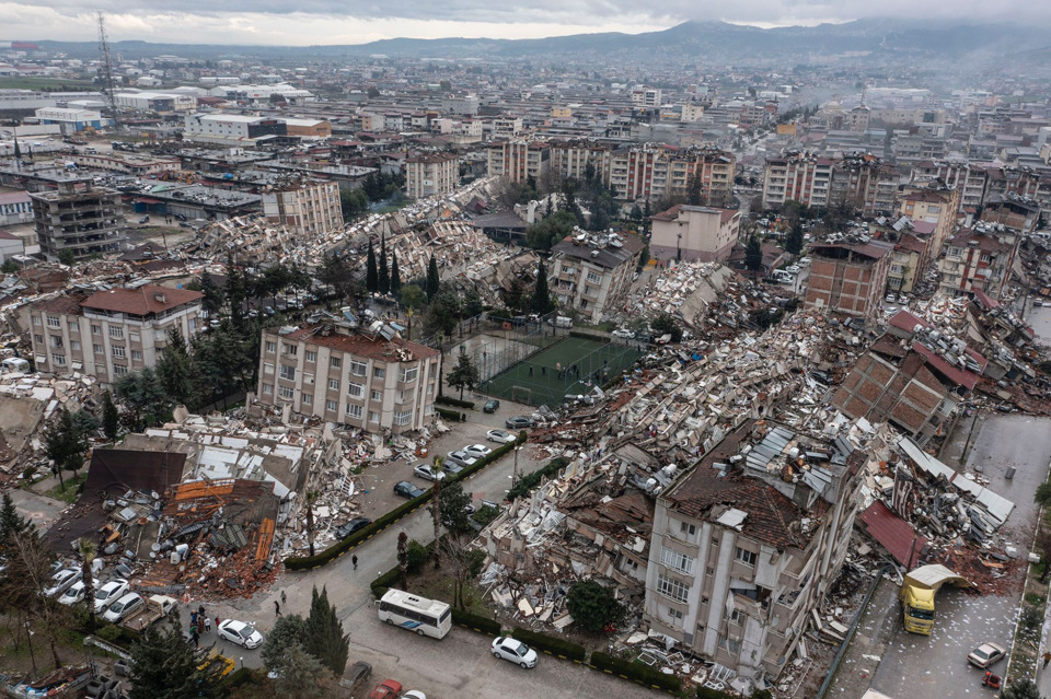 Cảnh đổ n&aacute;t sau trận động đất tại tỉnh Hatay, Thổ Nhĩ Kỳ. Ảnh: Getty