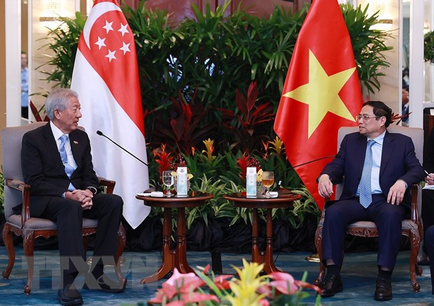 Thủ tướng Phạm Minh Ch&iacute;nh tiếp &ocirc;ng Teo Chee Hean, Bộ trưởng cao cấp ki&ecirc;m Bộ trưởng điều phối an ninh quốc gia Singapore