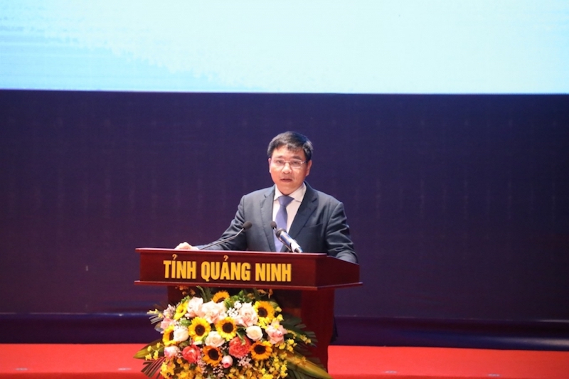 Bộ trưởng GTVT Nguyễn Văn Thắng ph&aacute;t biểu tham luận tại Hội nghị