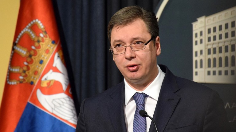 Tổng thống Serbia Aleksandar Vucic n&oacute;i rằng mối quan hệ với Nga sẽ trở n&ecirc;n kh&oacute; khăn hơn gấp hai hoặc ba lần, mặc d&ugrave; hiện tại vẫn vững mạnh. Ảnh: RT