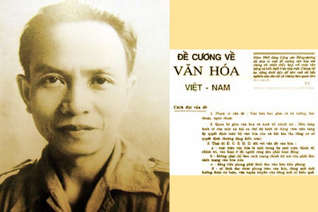 Bản Đề cương về Văn h&oacute;a Việt Nam do Tổng B&iacute; thư Trường Chinh soạn thảo năm 1943.