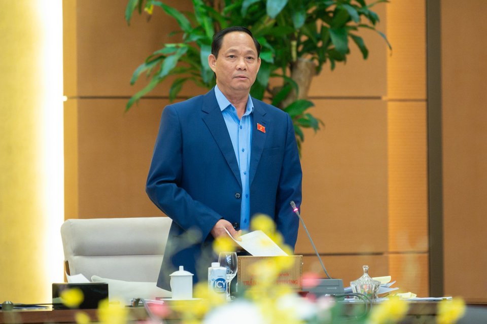 Ph&oacute; Chủ tịch Quốc hội Trần Quang Phương ph&aacute;t biểu