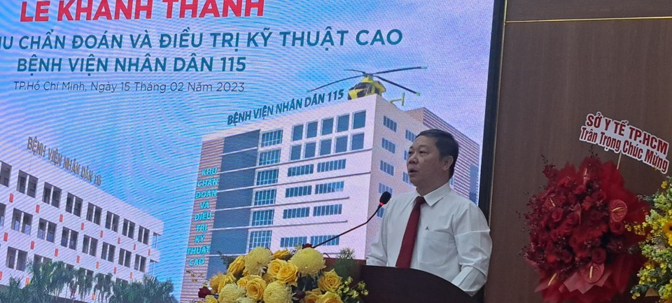 Ph&oacute; Chủ tịch UBND TP Hồ Ch&iacute; Minh Dương Anh Đức kỳ vọng Khu Chẩn đo&aacute;n&nbsp;v&agrave;&nbsp;điều trị kỹ thuật cao sẽ&nbsp;cứu chữa được nhiều bệnh nh&acirc;n.