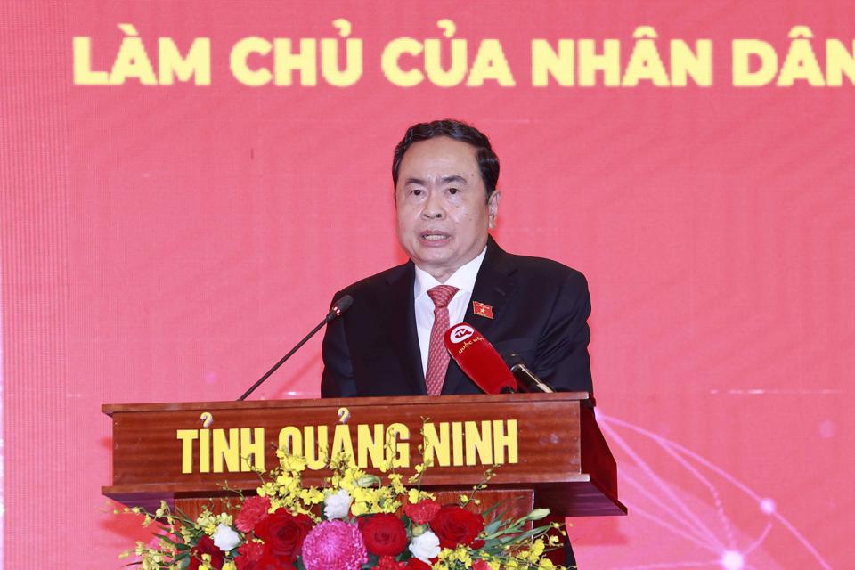 Ph&oacute; Chủ tịch Thường trực Quốc hội Trần Thanh Mẫn ph&aacute;t biểu khai mạc hội nghị.