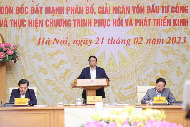 Thủ tướng Phạm Minh Chính phát biểu tại hội nghị. Ảnh: Dương Giang