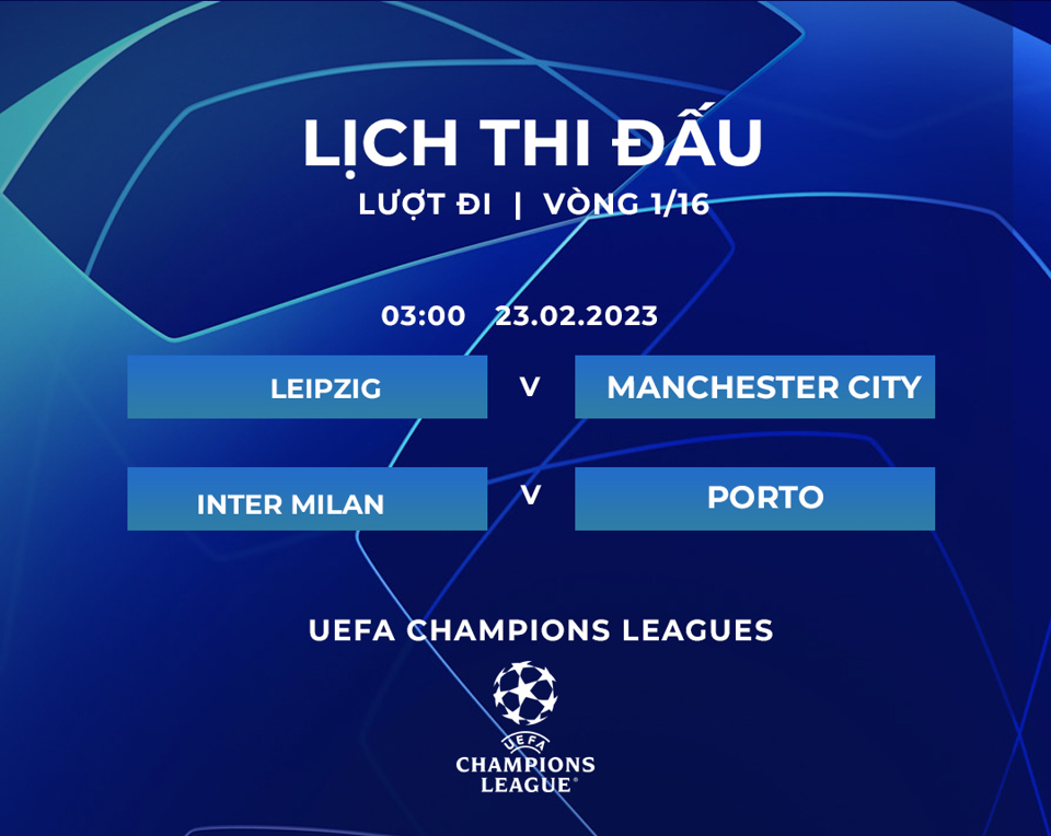 Lịch thi đấu Cup C1 mới nhất: Manchester City đối đầu Leipzig - Ảnh 1