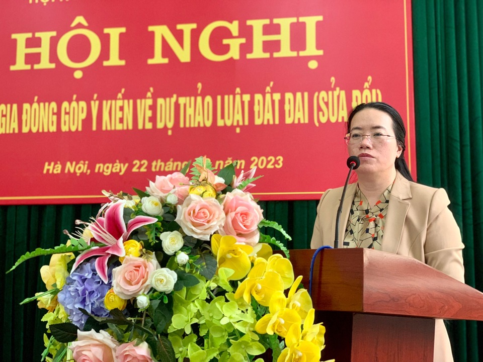 Chủ tịch HND TP H&agrave; Nội Phạm Hải HoaPh&aacute;t biểu kết luận hội nghị. Ảnh: &Aacute;nh Ngọc